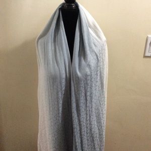 Calvin Klein ombré light blue and cream scarf